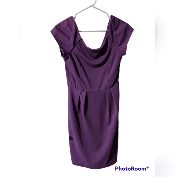 bb dakota purple dress BB Dakota Lace Knee Length Cocktail Evening Dress Dark Purple Women's Sz 6 NWT